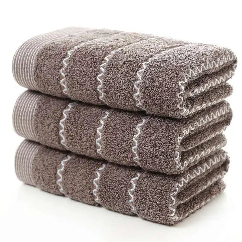 3pcs Mix Color Cotton Towel Sets 35x75cm 70x140cm Embroidered Bathroom Geometric Bath Hand Face Towels Cover
