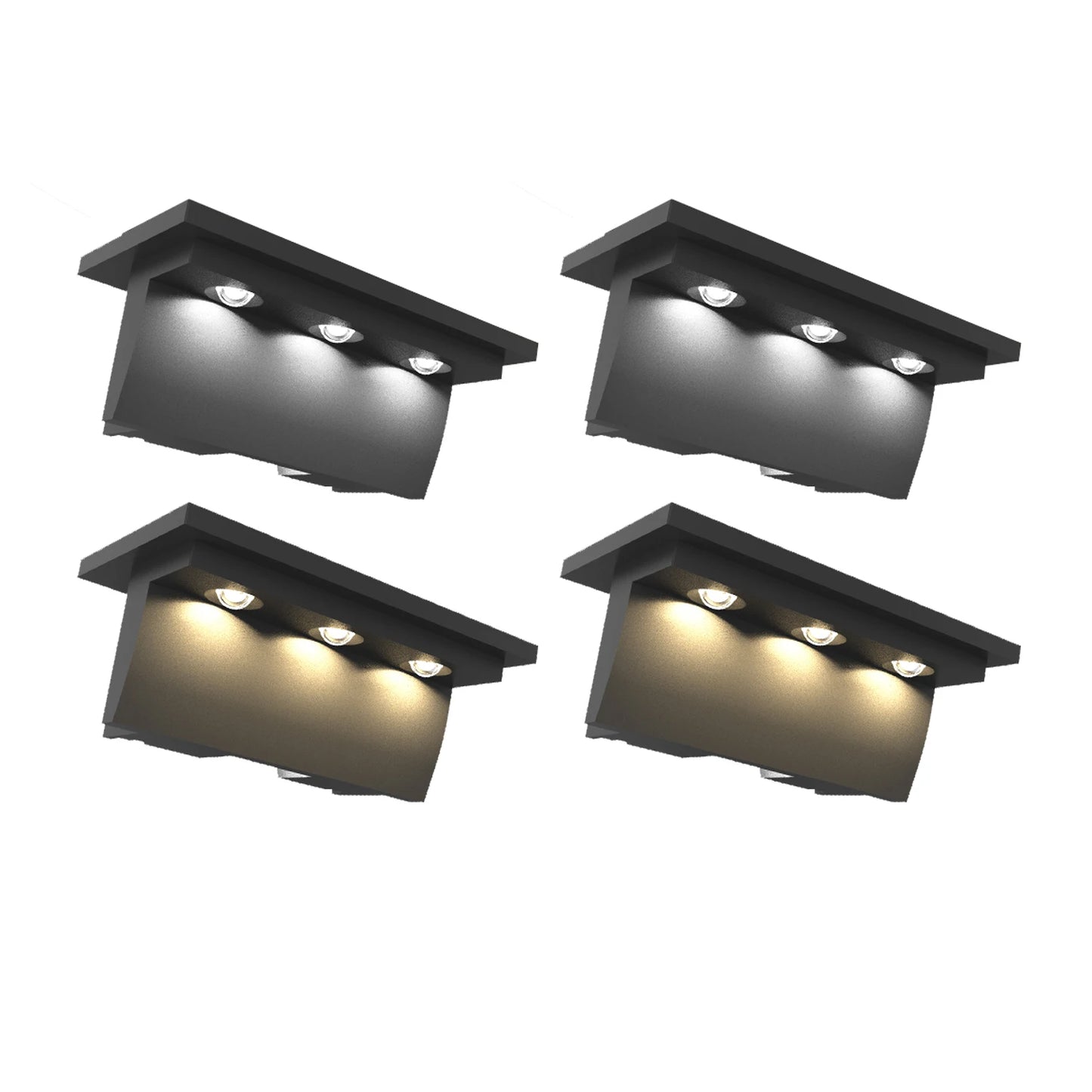 2/4 PCS 3000K and 6000K LED Outdoor Solar Light Step Lamp Lens Design Super Bright IP65 Anti-theft Stair Light Decor Lighting
