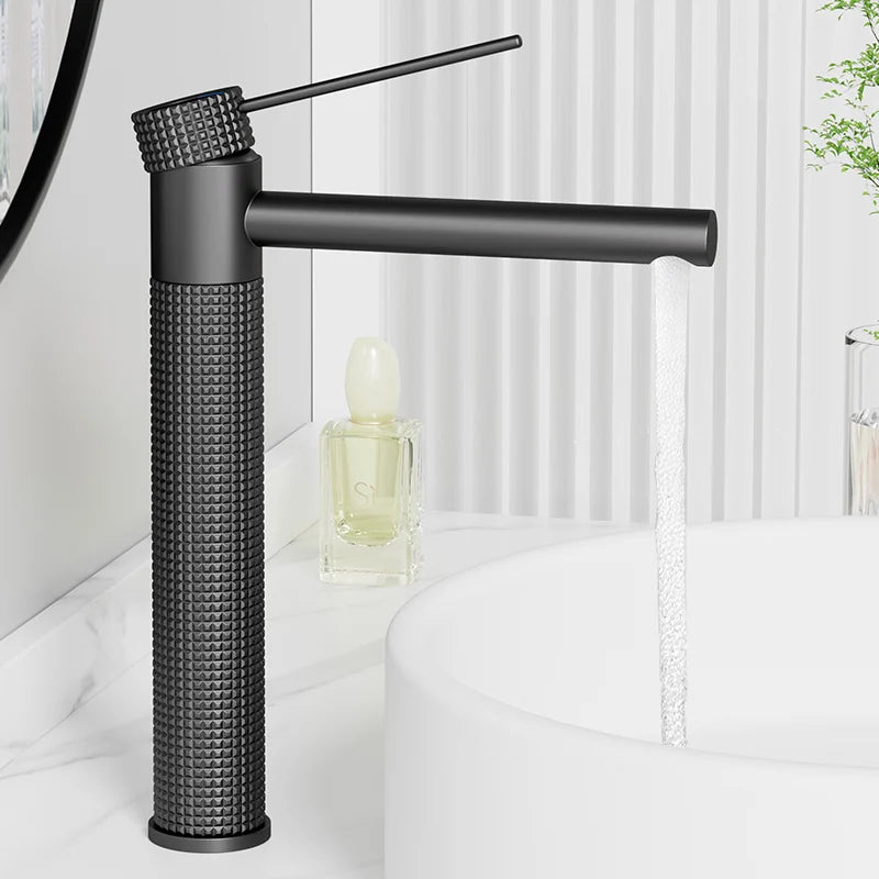 Black Basin Faucet Bathroom Washbasin Water Mixer Tap Hot Cold Water Basin Sink Tap Bathroom Faucet Tap Brushed Gold Faucet