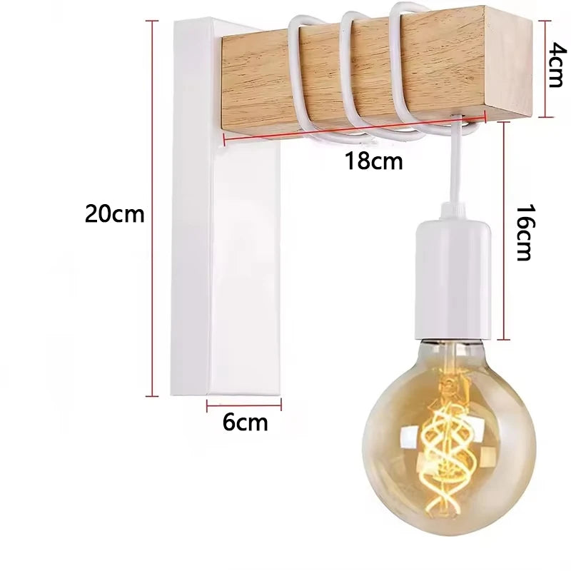Wall Lamps  Garden Light Retro Wooden Kinkiety Na Sciane Wall Lamps Home Decor Wall Sconse for Living Room
