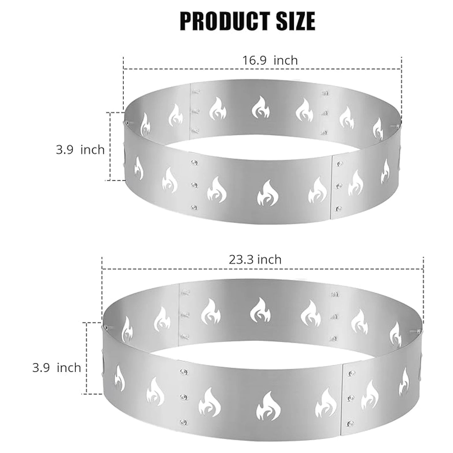 Fire Pit Stand for Solo Stove Bonfire & Other 19.5" Firepit, 304 Stainless Steel Heavy Duty Fire Pit Accessory Outdoor Fireplace