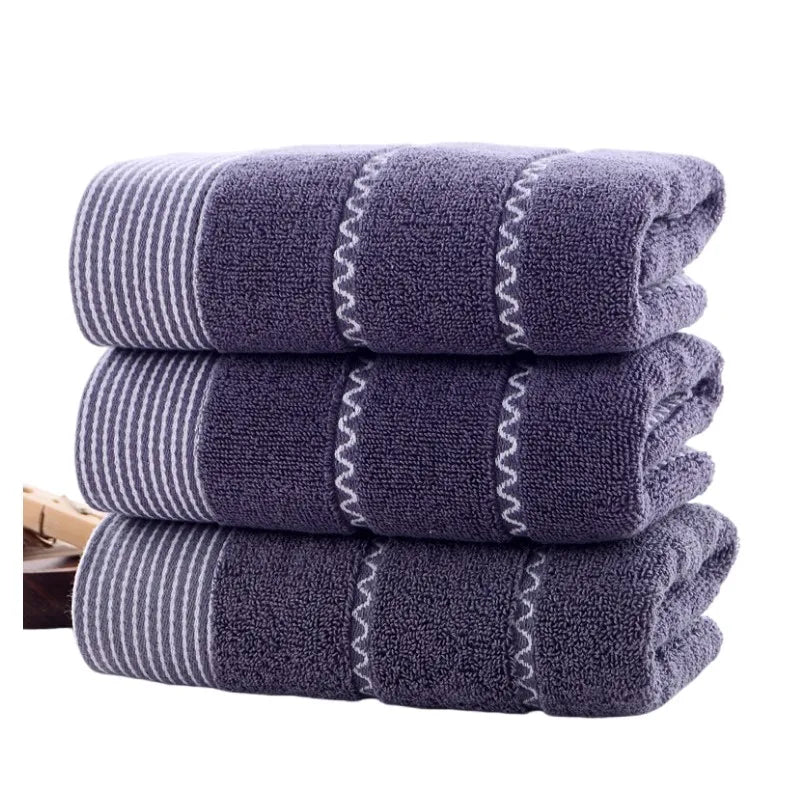 3pcs Mix Color Cotton Towel Sets 35x75cm 70x140cm Embroidered Bathroom Geometric Bath Hand Face Towels Cover