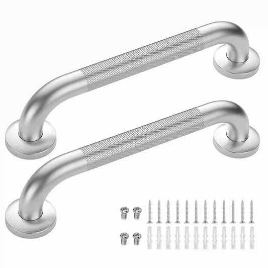 2 Pcs Shower Grab Bar 12 Inch Anti Slip Stainless Steel Shower Handrail for Bathroom