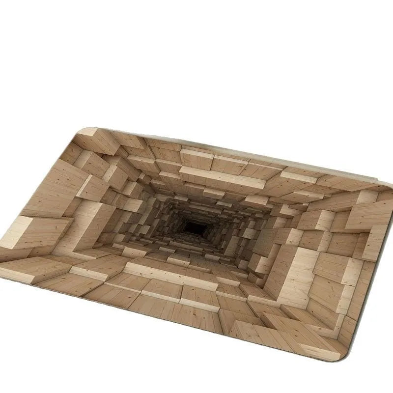 VIKAMA Three-Dimensional Visual Trap Bathroom Bathroom Diatomite Water-Absorbent Floor Mat Entrance Door Mat Home Decor Summer