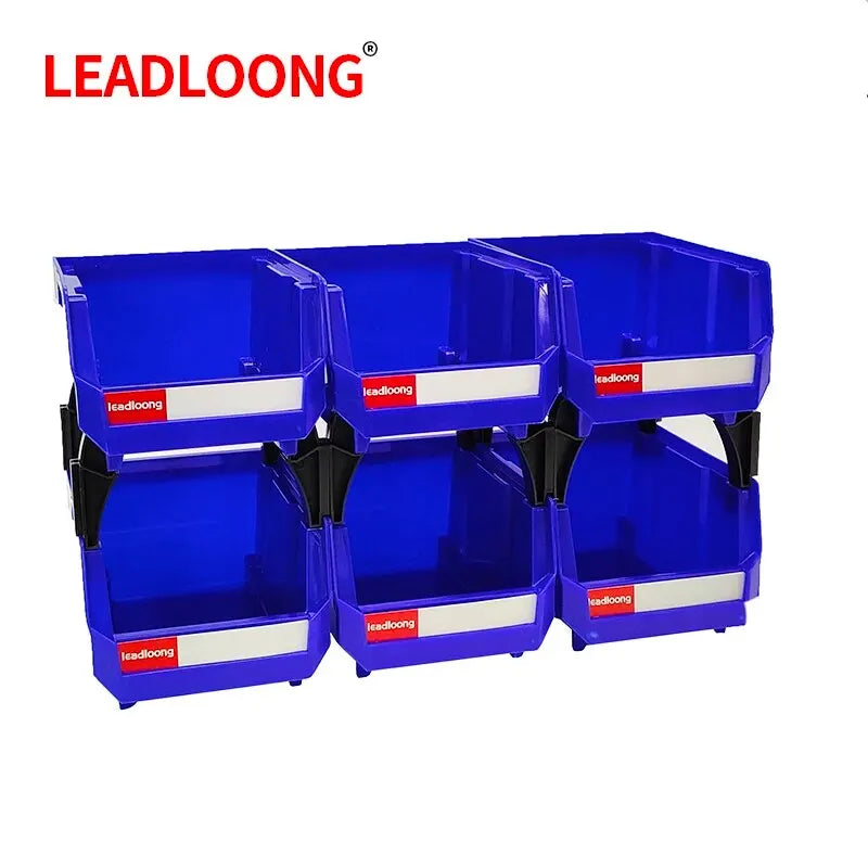 LEADLOONG V1 Storage Bin 6/24pcs 13.5x10.5x7.6cm/5x4*3inch Freestanding Tiered Shelf for Garage Hanging Stacking Container