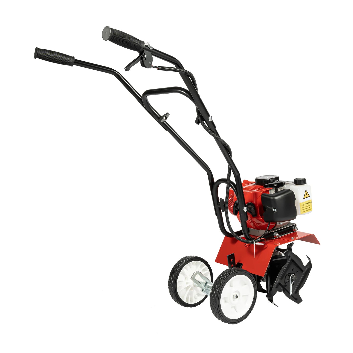 52CC Gasoline Tiller Cultivator 2 Stroke Mini Cultivator Rotovator for Farm Garden Yard, Single-Cylinder Air Cooled 7000r/min