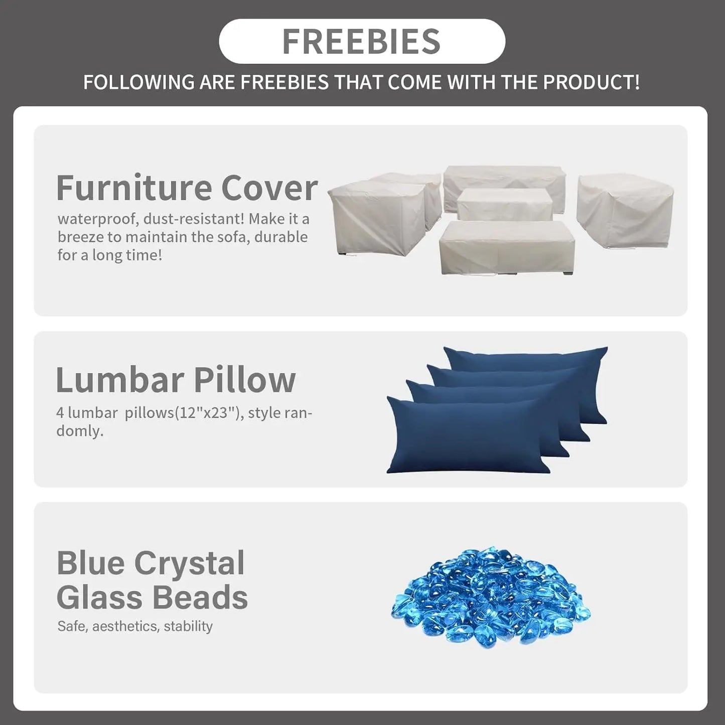 7-Piece Patio Furniture Set with 45-Inch Fire Pit 60000 BTU Propane Fire Pit Table Non-Slip Cushions and Waterproof Covers