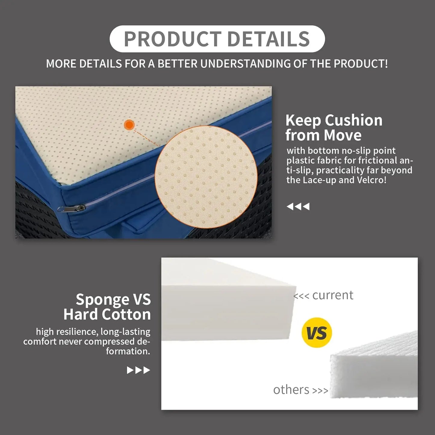 7-Piece Patio Furniture Set with 45-Inch Fire Pit 60000 BTU Propane Fire Pit Table Non-Slip Cushions and Waterproof Covers