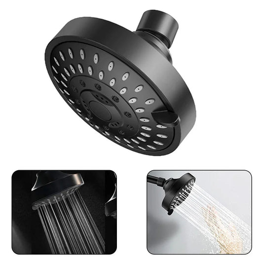 4-Inch 5 Modes Adjustable Shower Head High Pressure Water-Saving Shower Top Spray Rotatable Shower Nozzle Bathroom Accessories