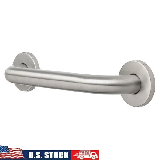 12 Inch Stainless Steel Grab Bar Concealed Screws Safety Support Bathroom Shower Toilet Installation ADA Compliant Mounting