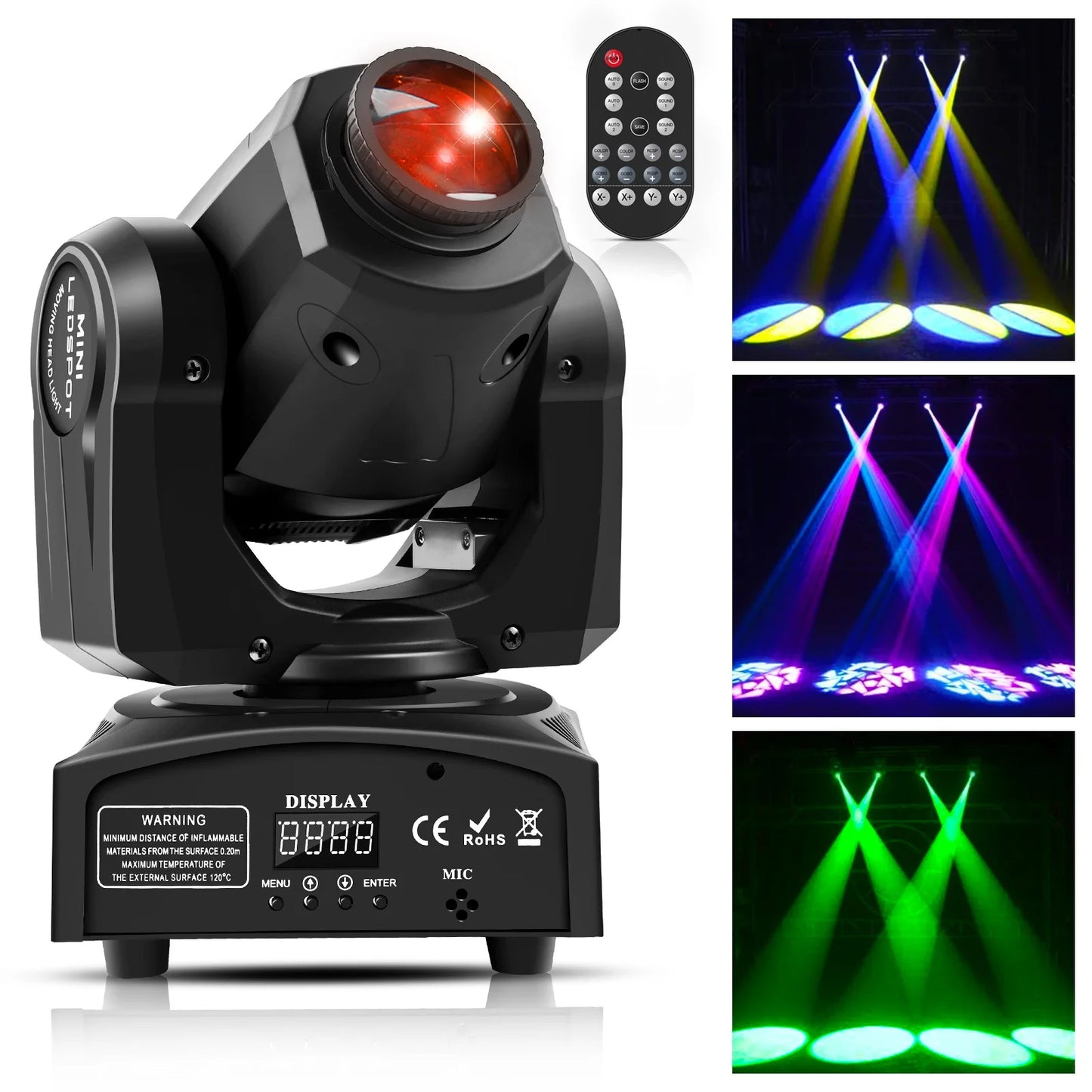 U`King 60W Gobo Moving Head Stage Lights With Wireless Remote Controller DMX512 DJ Lights For Disco Wedding Party Dance