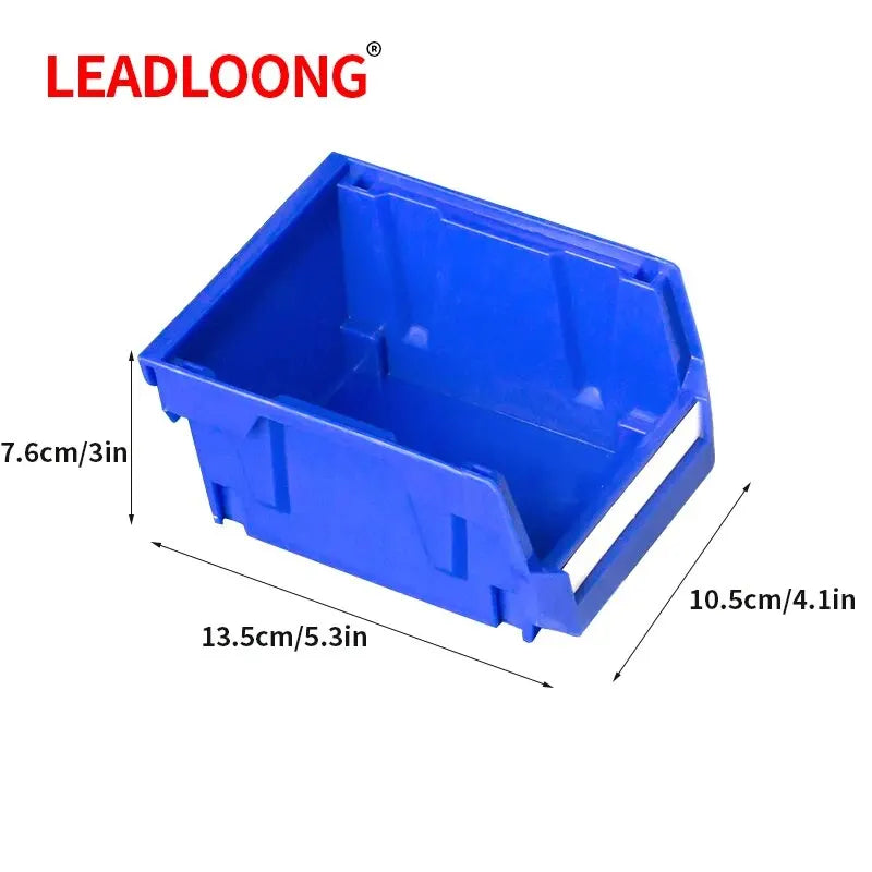 LEADLOONG V1 Storage Bin 6/24pcs 13.5x10.5x7.6cm/5x4*3inch Freestanding Tiered Shelf for Garage Hanging Stacking Container