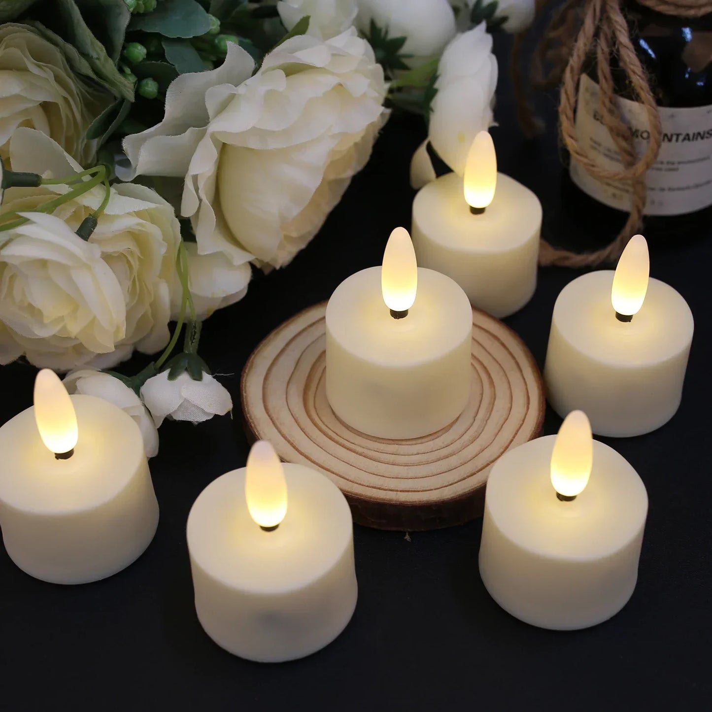 Rechargeable Candle Tea Lights with Remote Timer LED Candles Battery Operated Flameless for Home Decor Seasonal Decor 6/12-Pack