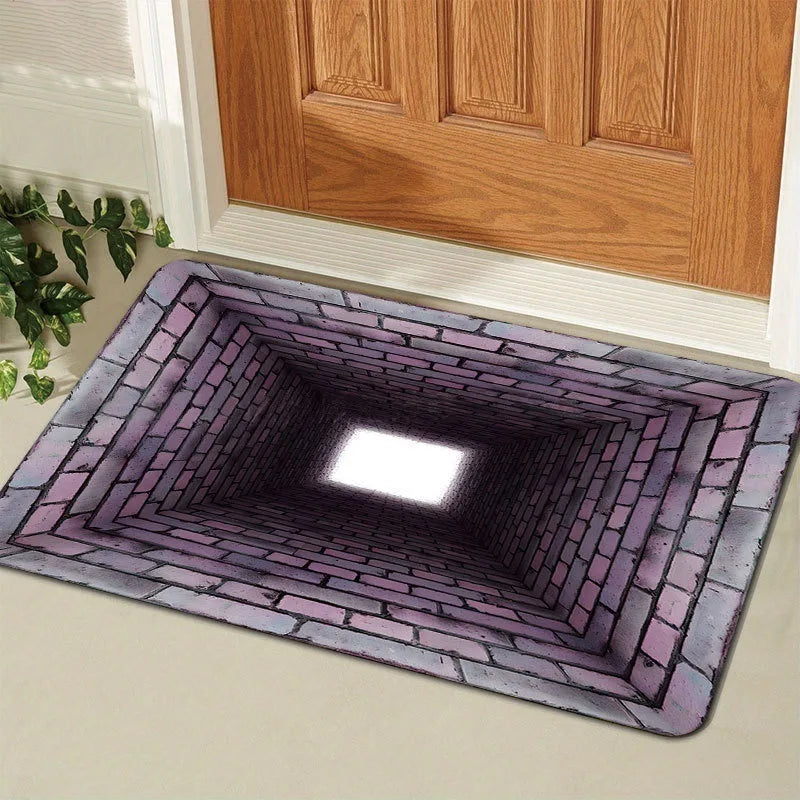 VIKAMA Three-Dimensional Visual Trap Bathroom Bathroom Diatomite Water-Absorbent Floor Mat Entrance Door Mat Home Decor Summer